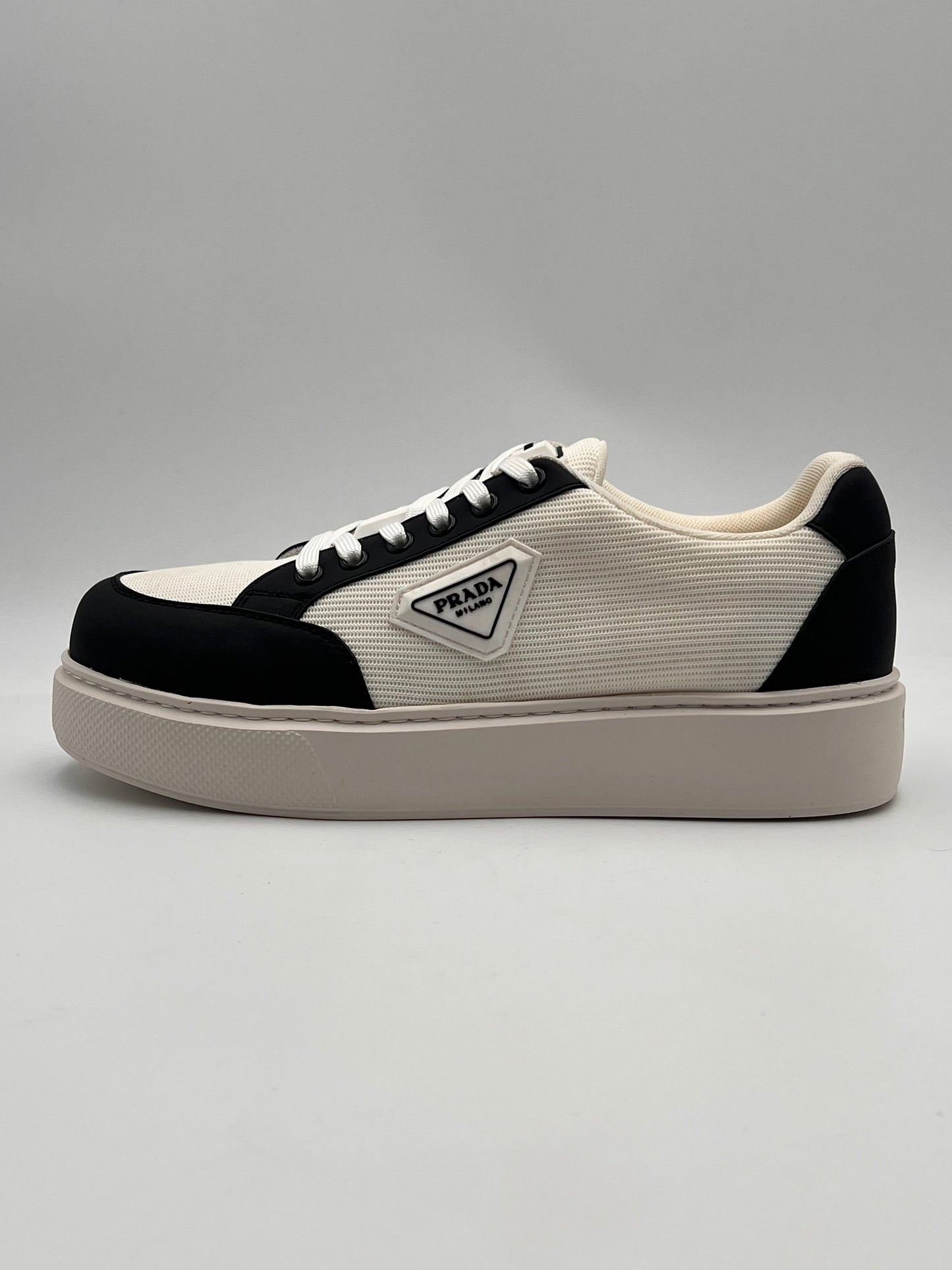 Prada Luxe Leather Sneakers