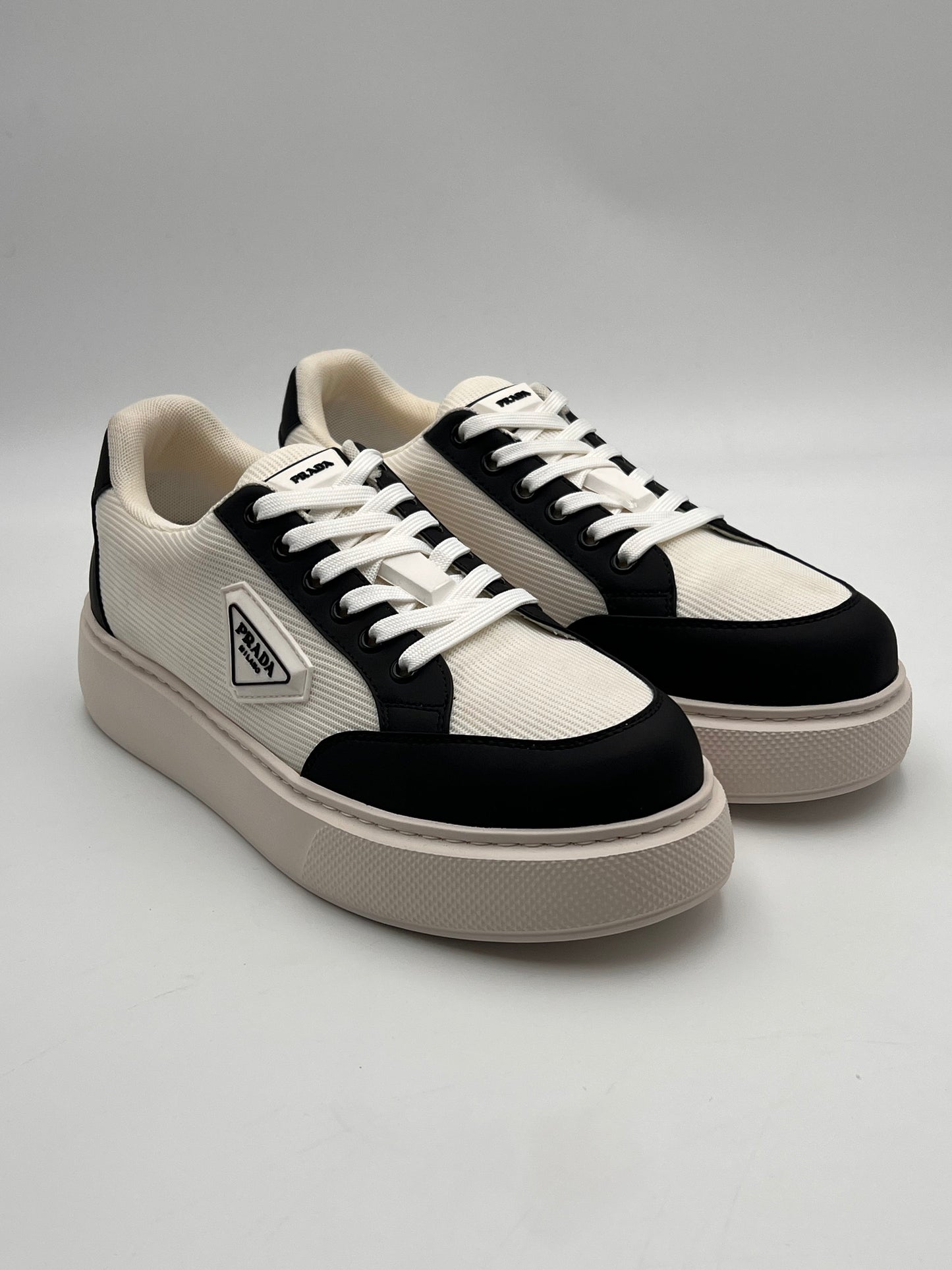 Prada Luxe Leather Sneakers
