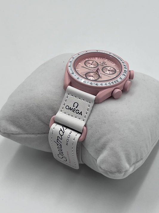 Light pink omega watch