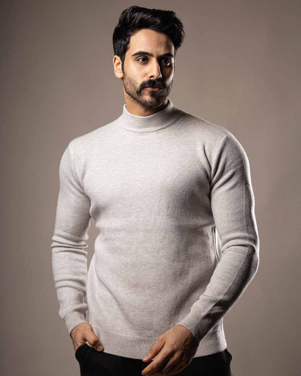high neck sweater