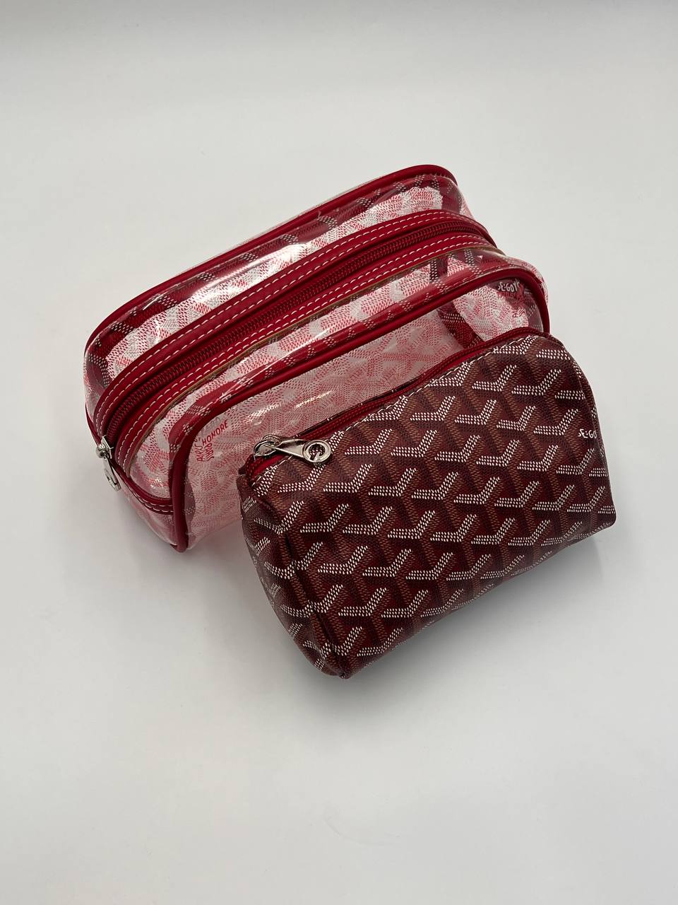 Red white Goyard double bag