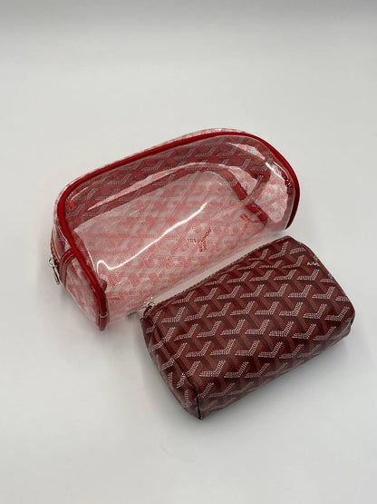 Red white Goyard double bag